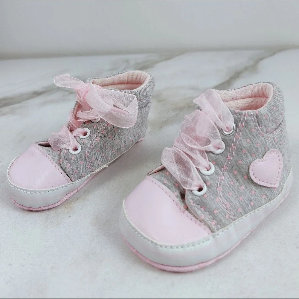 LUOGENLI Slip On Soft Soled Baby Infant Shoes, Sz 3.5